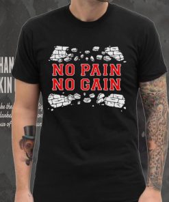 No pain no gain red and black t shirt