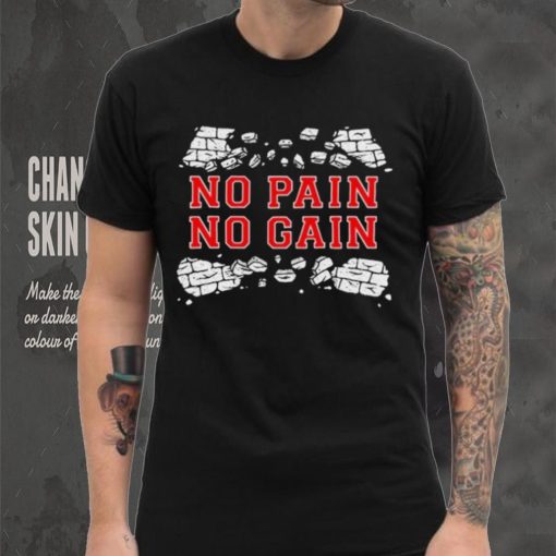 No pain no gain red and black t shirt