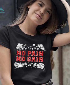 No pain no gain red and black t shirt
