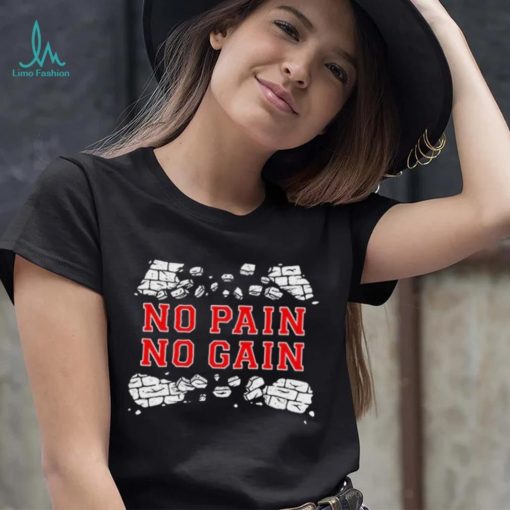 No pain no gain red and black t shirt