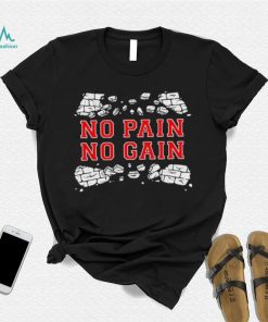 No pain no gain red and black t shirt