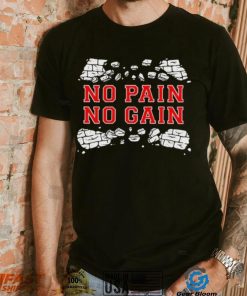 No pain no gain red and black t shirt