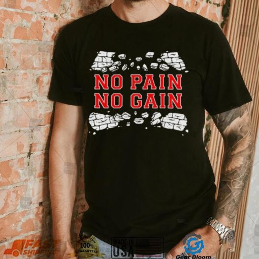 No pain no gain red and black t shirt
