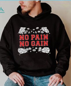No pain no gain red and black t shirt