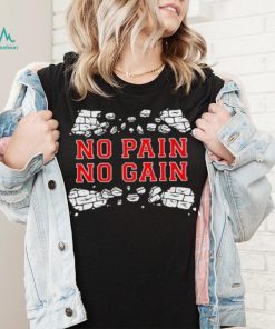 No pain no gain red and black t shirt