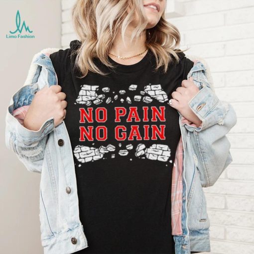 No pain no gain red and black t shirt