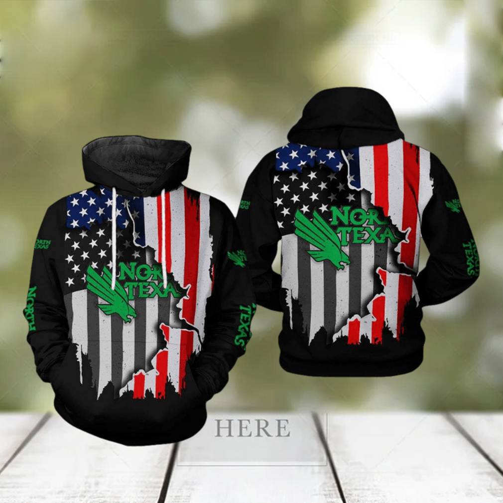 North Texas Mean Green NCAA US Flag 3D Printed Hoodie North Texas Mean Green NCAA US Flag 3D Printed Hoodie