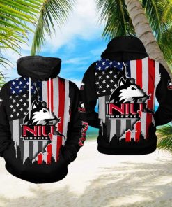 Northern Illinois Huskies NCAA US Flag 3D Printed Hoodie