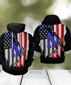 Northwestern Wildcats NCAA US Flag 3D Printed Hoodie Ver 1