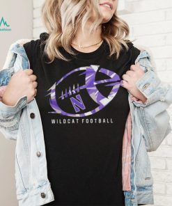 Northwestern wilDcats abstract football black shirt