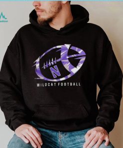 Northwestern wilDcats abstract football black shirt