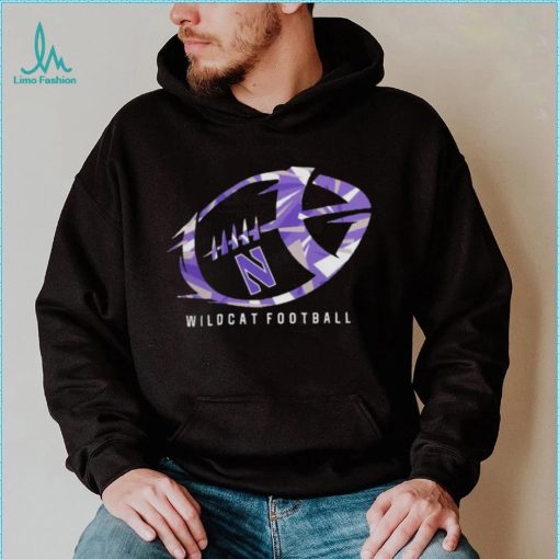 Northwestern wilDcats abstract football black shirt