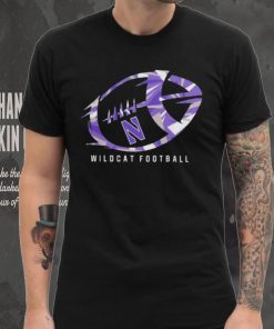 Northwestern wilDcats abstract football black shirt