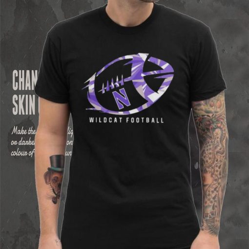 Northwestern wilDcats abstract football black shirt