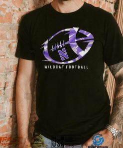 Northwestern wilDcats abstract football black shirt