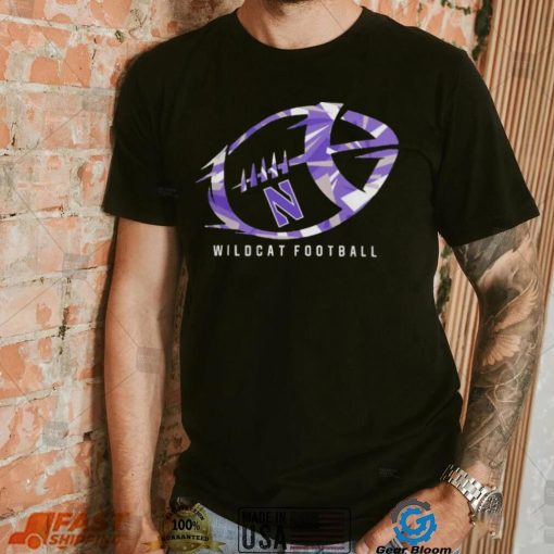 Northwestern wilDcats abstract football black shirt
