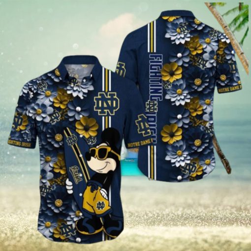 Notre Dame Fighting Irish Hawaiian Shirt Mickey Love Surfing Trending Summer Gift