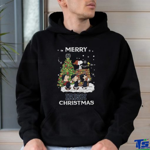 Notre Dame Fighting Irish Snoopy Family Christmas Tree  shirt