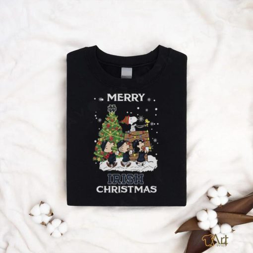 Notre Dame Fighting Irish Snoopy Family Christmas Tree  shirt