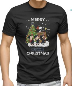 Notre Dame Fighting Irish Snoopy Family Christmas Tree shirt