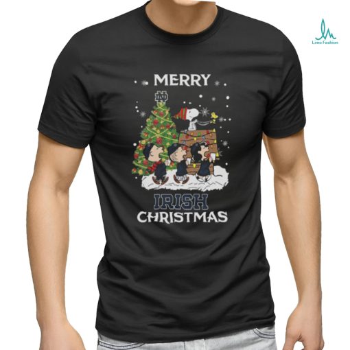 Notre Dame Fighting Irish Snoopy Family Christmas Tree  shirt