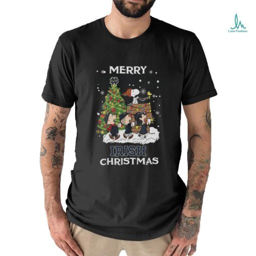Notre Dame Fighting Irish Snoopy Family Christmas Tree  shirt