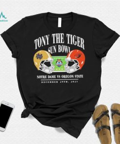 Notre dame fighting irish vs Oregon state beavers 2023 tony the tiger sun bowl shirt