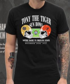 Notre dame fighting irish vs Oregon state beavers 2023 tony the tiger sun bowl shirt