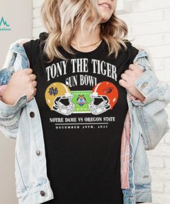 Notre dame fighting irish vs Oregon state beavers 2023 tony the tiger sun bowl shirt