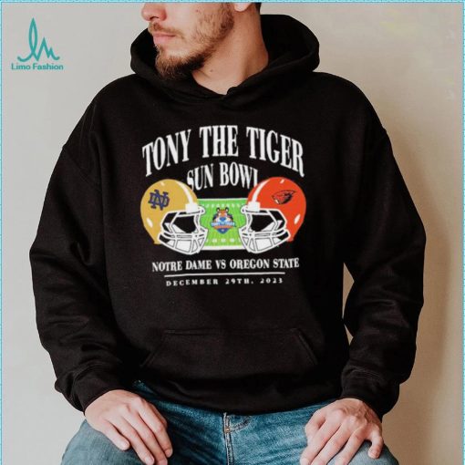 Notre dame fighting irish vs Oregon state beavers 2023 tony the tiger sun bowl shirt