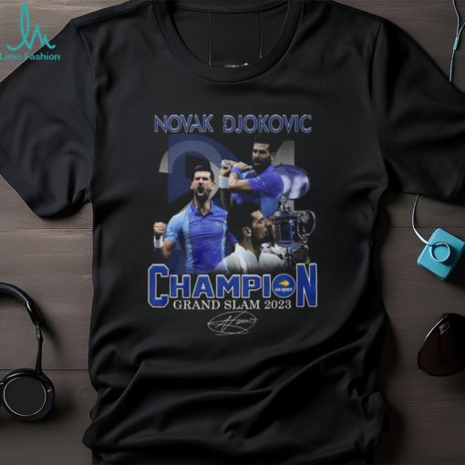 Novak Djokovic Champion Grand Slam 2023 Signature Unisex T Shirt