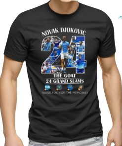 Novak Djokovic The Goat 24 Grand Slams Thank You For The Memories Unisex T Shirt