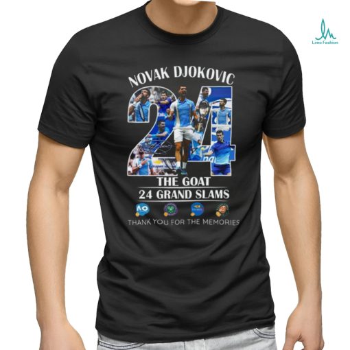 Novak Djokovic The Goat 24 Grand Slams Thank You For The Memories Unisex T Shirt