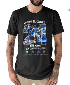 Novak Djokovic The Goat 24 Grand Slams Thank You For The Memories Unisex T Shirt
