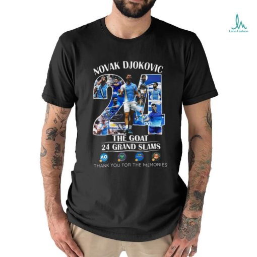 Novak Djokovic The Goat 24 Grand Slams Thank You For The Memories Unisex T Shirt