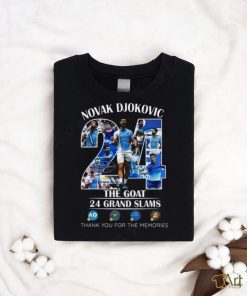 Novak Djokovic The Goat 24 Grand Slams Thank You For The Memories Unisex T Shirt