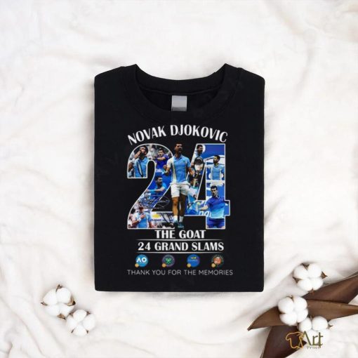 Novak Djokovic The Goat 24 Grand Slams Thank You For The Memories Unisex T Shirt