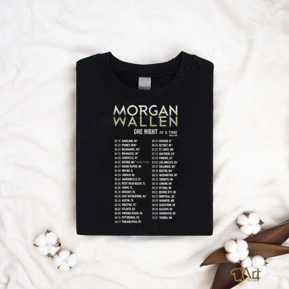 ONE NIGHT AT A TIME MORGAN WALLEN TOUR DATES 2023 SHIRT ONE NIGHT AT A TIME MORGAN WALLEN TOUR DATES 2023 SHIRT