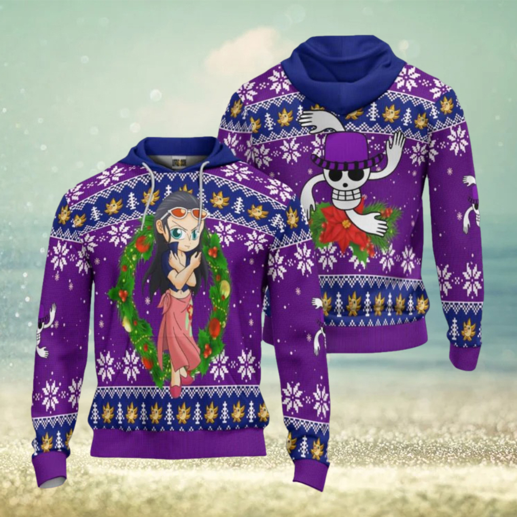 ONE PIECE Nico Robin Anime Ugly Christmas Pullover Hoodie ONE PIECE Nico Robin Anime Ugly Christmas Pullover Hoodie