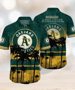 Oakland Athletics MLB Logo Coconut Tropical Hawaiian Shirt Beach Gift For Fans