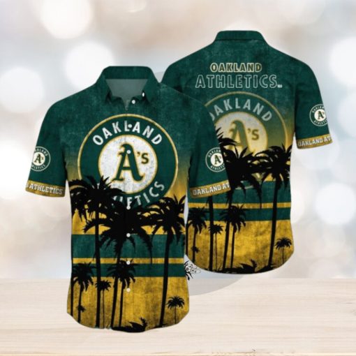 Oakland Athletics MLB Logo Coconut Tropical Hawaiian Shirt Beach Gift For Fans