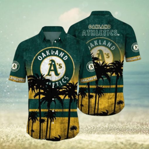 Oakland Athletics MLB Logo Coconut Tropical Hawaiian Shirt Beach Gift For Fans