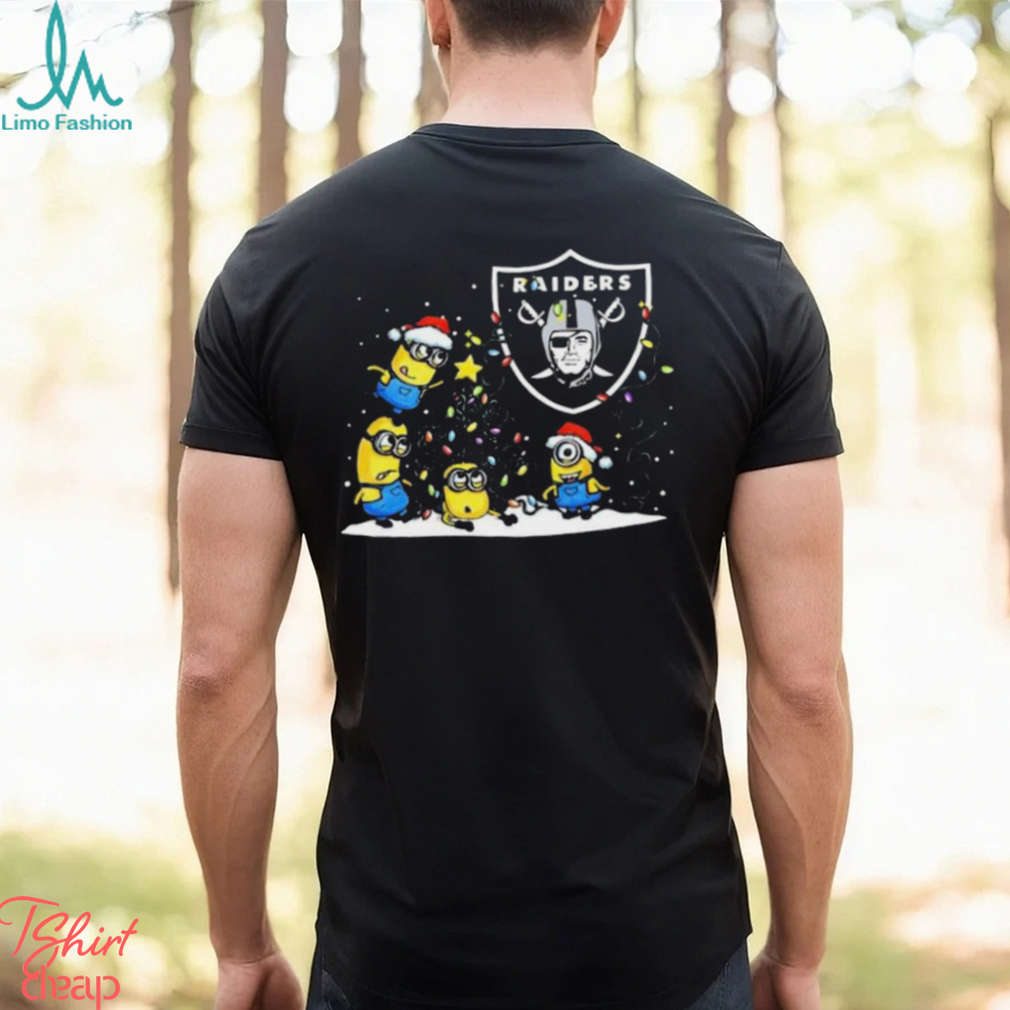 Oakland Raiders Minions Christmas Lights T Shirt Oakland Raiders Minions Christmas Lights T Shirt