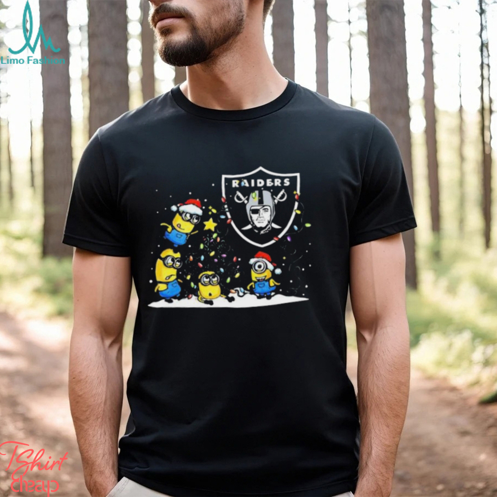 Oakland Raiders Minions Christmas Lights T Shirt Oakland Raiders Minions Christmas Lights T Shirt