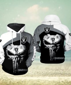 Oakland Raiders NFL Skull Punisher Team 3D Printed Hoodie