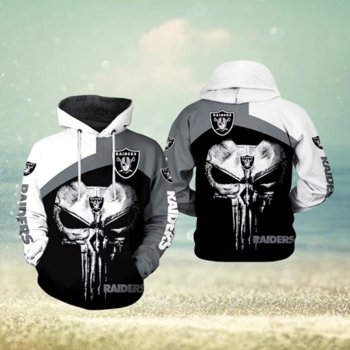Oakland Raiders NFL Skull Punisher Team 3D Printed Hoodie