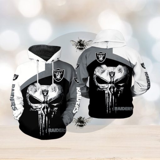 Oakland Raiders NFL Skull Punisher Team 3D Printed Hoodie