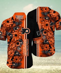 Ocean Waves Theme Philadelphia Flyers NHL Hawaiian Shirt