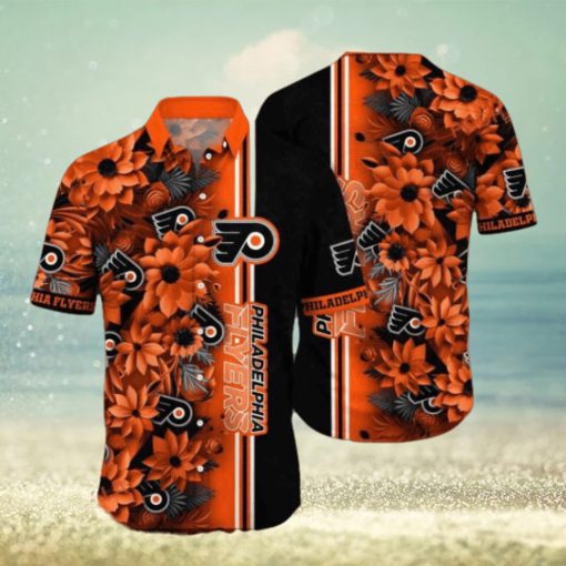 Ocean Waves Theme Philadelphia Flyers NHL Hawaiian Shirt