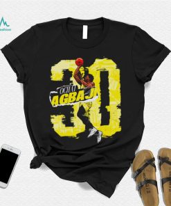 Ochai Agbaji number 30 Utah Jazz basketball player action pose signature draw shirt